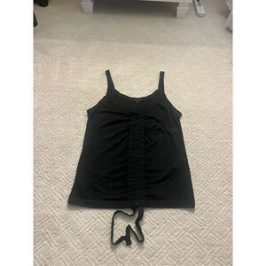 NWOT All Saints Black Ruched Tank Top